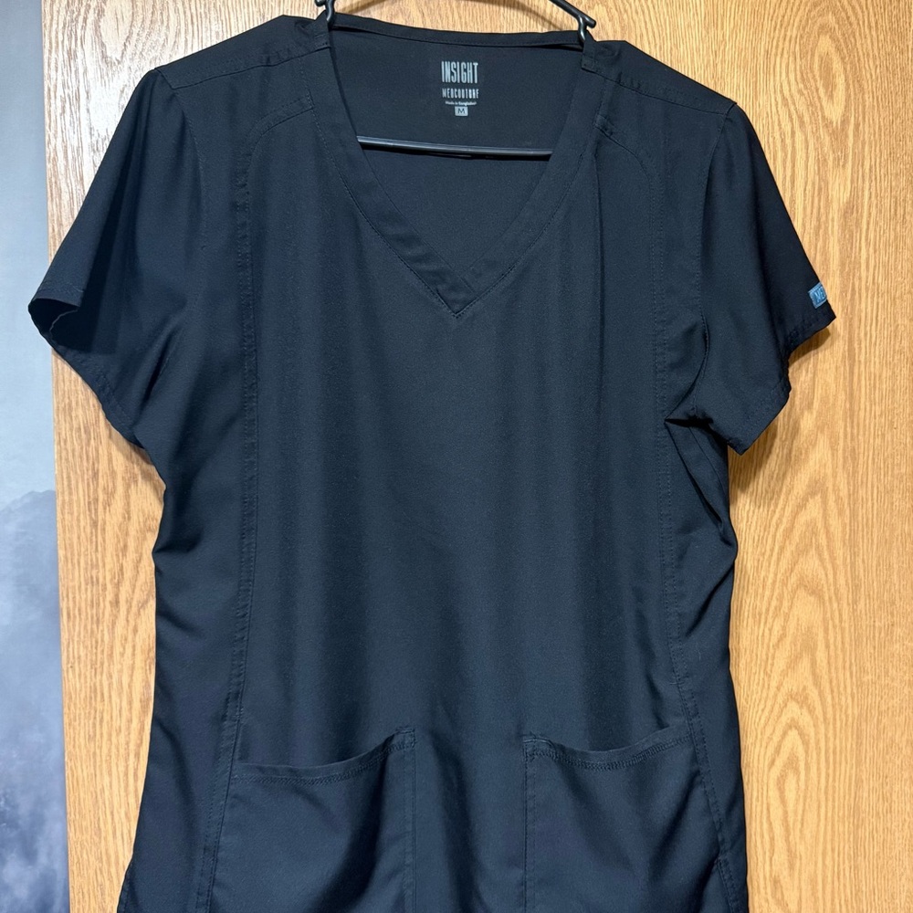 [SOLD] Med Couture Women's Classic Black V-Neck Top